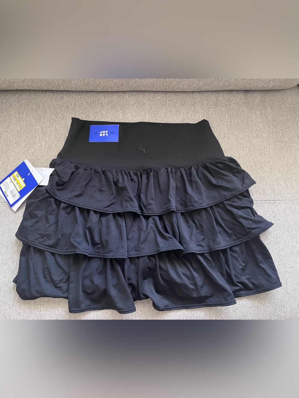 JoyLab Black Tiered Ruffle Mini Skirt